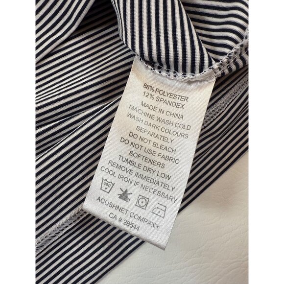 FootJoy Mens Polo Shirt Pink & Black Striped Size L (bin KK169) - Picture 5 of 9